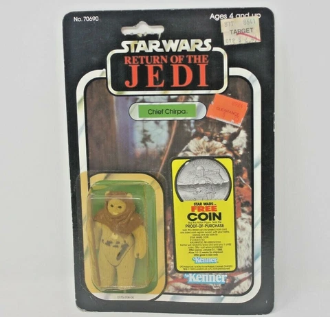 1983 SEALED Chief Chirpa Kenner Vintage Original 77-Back MOC Ewok rotj Star Wars Cover