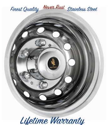 16"  Ford Transit Stainless Wheel Simulator Hubcap Rim Liner Cover One Snap On © Foto 1 de 4