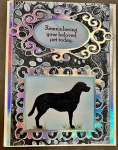 SYMPATHY "Ricordare il tuo amato animale domestico" - CANE - cartolina MEDIA MISTA fatta a mano di DEE - Foto 1 di 4