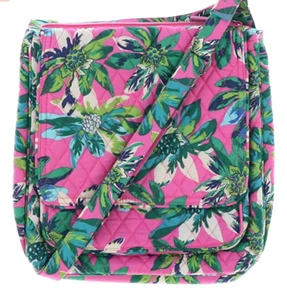 Vera Bradley gesteppte Baumwolle Versandtasche Umhängetasche Handtasche Tropical Paradise Neu mit Etikett - Bild 1 von 3