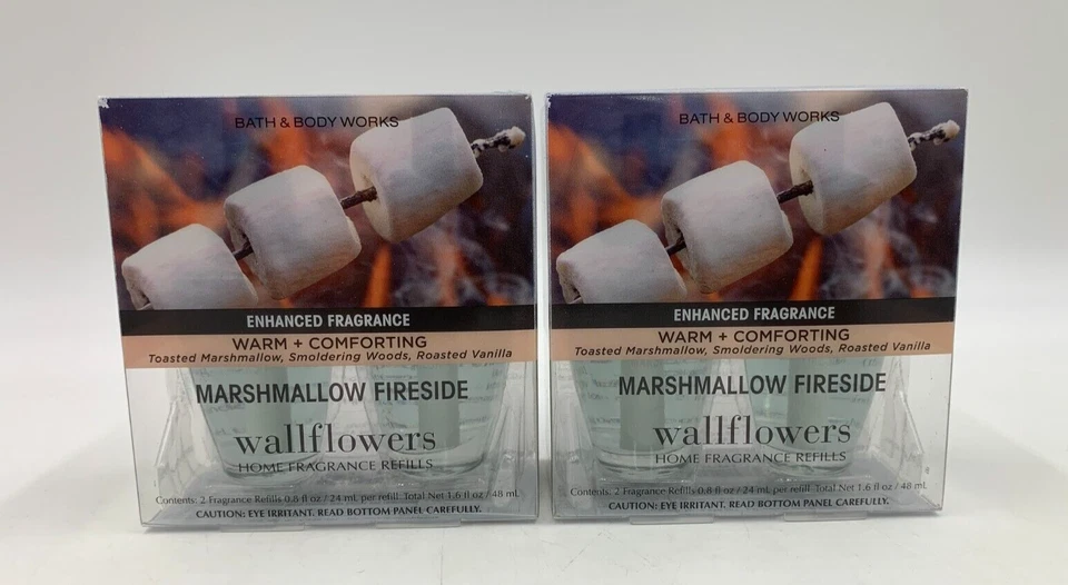 Bath & Body Works Marshmallow Fireside Wallflowers Refill S/4 Bulbs #913D - Image 1 of 1