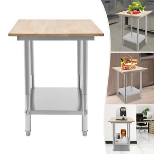 Kitchen Work Bench Catering Table Worktable with Undershelf Stainless Steel - Picture 1 of 16