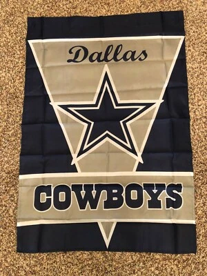 DALLAS COWBOYS 28X40 garden pole flag superior quality GENUINE NFL Lic us - Image 1 of 4