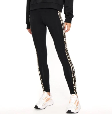 NEW ADIDAS ORIGINALS WOMENS  3 STRIPES LEOPARD TREFOIL LEGGINGS ~ LARGE #IW847 - Image 1 of 4
