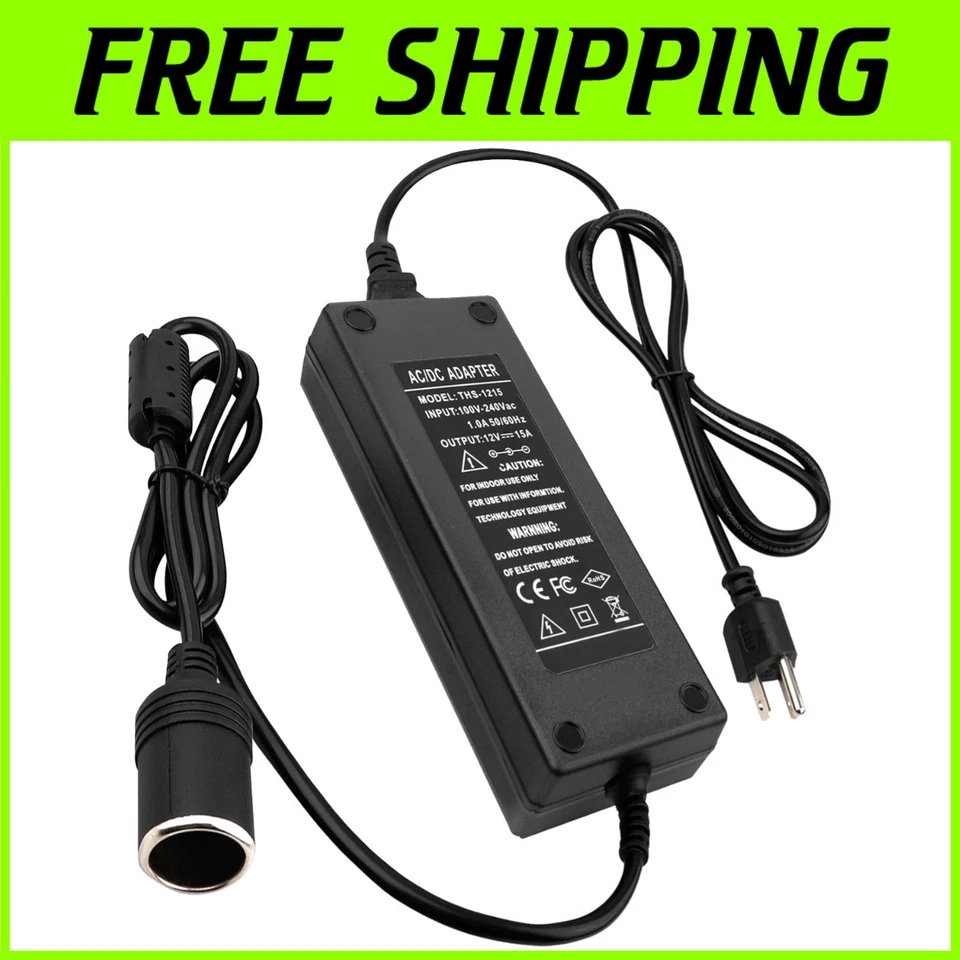 Universal 12V Power Supply Adapter 180W - Ideal for Car Coolers and Compressors - Image 1 of 4