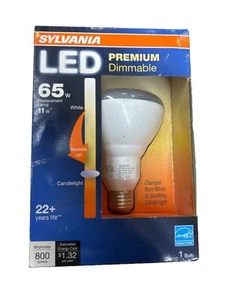 Sylvania Premium Dimmable LED 65W White Bulb Candlelight 800 Lumens, New. - Picture 1 of 5