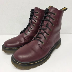 Dr Martens Sz 9 Luana Cherry Red Women's Boots Leather Air Wair AW004 Lace Up - Picture 1 of 17