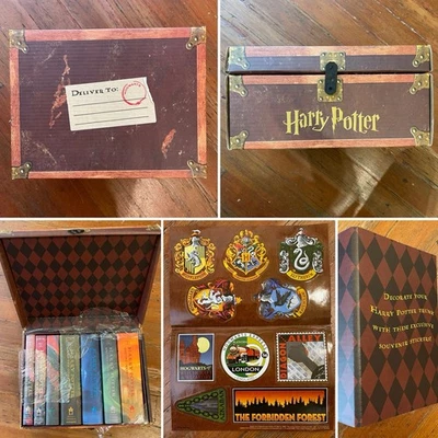 Harry Potter Trunk Chest [COMPLETE] Box Set Hardcover 1-7 + Stickers & Inserts - Image 1 of 4