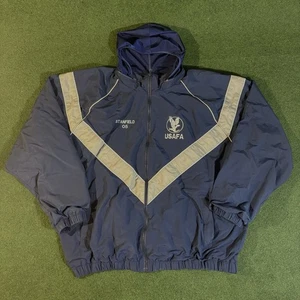 Vintage USAFA Air Force Blue Grey Oversized Zip Up Windbreaker Jacket Size XL - Picture 1 of 11