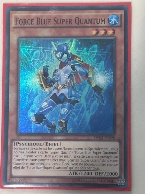 Yugioh 1x Super Quantum Blue Layer OTS Tournament 2 OP02-EN008 Super NM FRENCH - Image 1 of 1