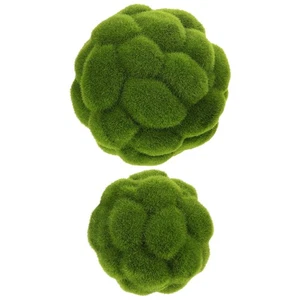 2 piezas bolas de musgo simuladas plantas de oficina bolas decorativas imitación hierba falsa artesanía - Imagen 1 de 12