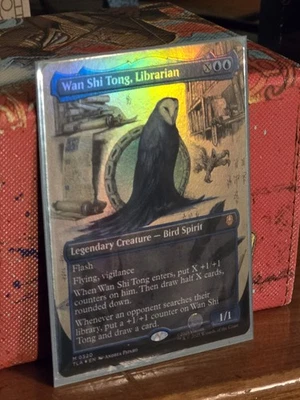 1x Wan Shi Tong Librarian Borderless FOIL NM - Magic MTG TLA x1 - Image 1 of 4