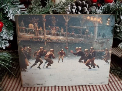 GREAT GIFT SIGN PRIMITIVE VINTAGE RETRO STYLE CHRISTMAS FOOTBALL SPORT WINTER - Image 1 of 4