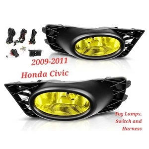 Fog Lights for 2009-2011 Honda Civic with Switch, Wire Harness, Amber by SPYDER - Picture 1 of 7