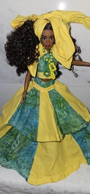 Handmade African Caribbean Cultural Barbie Doll OOAK - Image 1 of 4