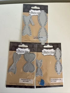 My Creative Time Small Bat Bow, Small Heart Bow, Fun Size Bat Bow Die Sets Lot - Picture 1 of 5