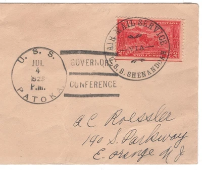USA 1925 Cover AIRSHIP *SHENANDOAH* Naval SHIP PATOKA Governors Conference KZ266 - Image 1 of 4