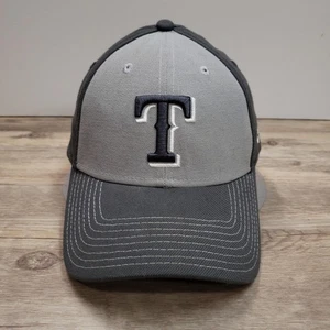 Texas Rangers Hat Cap Fitted Mens Large Gray Black MLB Baseball 39THIRTY New Era - Picture 1 of 10