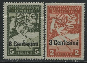 Italy 1918 Occupation Special Delivery stamps overprinted 3 and 6 centesimi mint - Bild 1 von 1