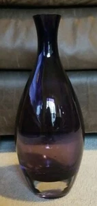 Beautiful Large Tarvon Poland Purple, Thick, Heavy, Glass Vase 13" tall - Picture 1 of 8