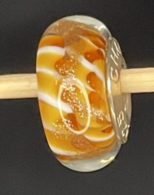 NUEVO Dije de cuentas de cristal de Murano Chamilia CREMA BRÛLÉE OB-100 RETIRADO Foto 1 de 4