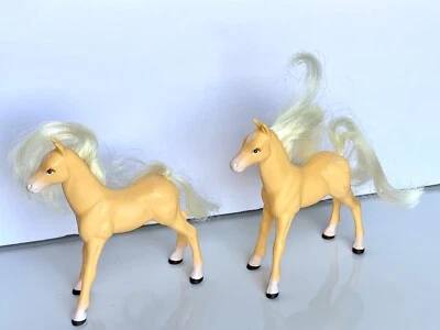 De colección 1993 Playskool Ponies Caballo Juguetes de Plástico Dos Colores Tostados 5”x 4.5” Usado Foto 1 de 4