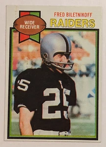 Tarjeta de fútbol americano Fred Biletnikoff 1979 Topps #305 - Oakland Raiders - Imagen 1 de 2