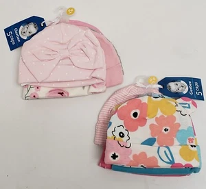 Gerber Baby 5 Caps Set size 0-6 Months - Choose Your Style - Picture 1 of 22