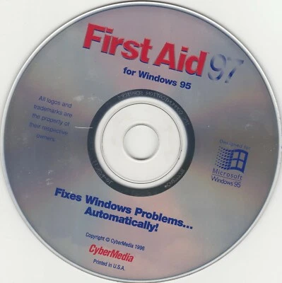 First Aid 97 for Windows 95 by CyberMedia ~ CD-ROM - Image 1 of 2
