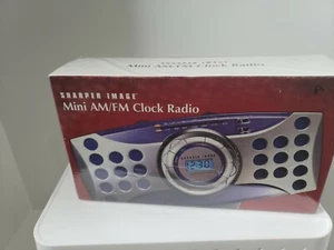 Sharper Image Mini Digital AM/FM Clock Radio Alarm GM107 New - Picture 1 of 4