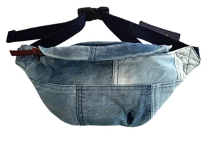 NEW POLO RALPH LAUREN Iconic Embroidered PATCHWORK DENIM Waistpack Belt Bag - Picture 1 of 13