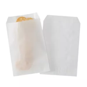 100 Pcs 3x5 Inch Glassine Waxed Paper Flat Paper Bags for Sandwich Party Favors - Picture 1 of 3