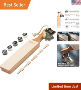 Premium Leather Strop for Knife Sharpening with Polishing Compound - Double S... - Picture 1 of 10