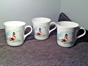 Corelle Coordinates Stoneware Cups Mugs Outer Banks Lighthouse  - Picture 1 of 7