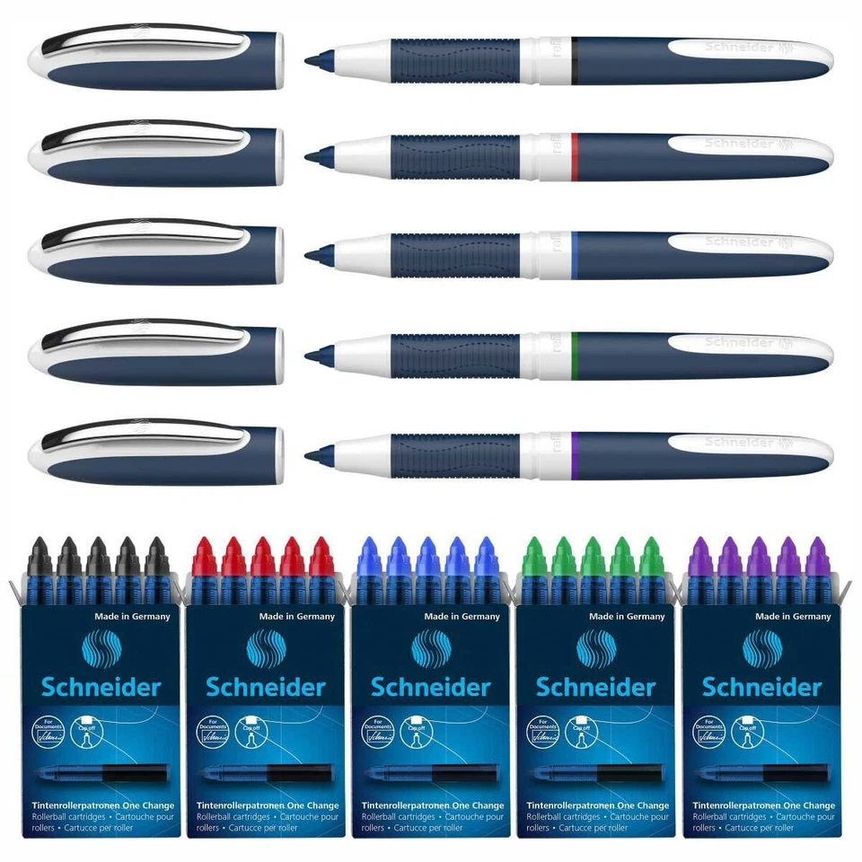 SCHNEIDER Tintenroller One Change| Ersatzmine 0,6mm schwarz rot blau violett [wä - Bild 1 von 1