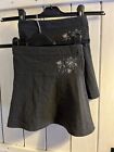 Girls M&S Grey School Skirts  With Butterfly DetailAge 5