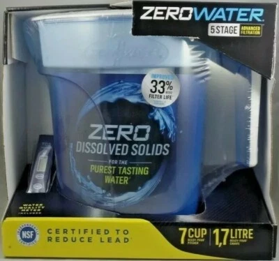 NEW - ZeroWater® 7 Cup Ready-Pour® Filtered Pour-Through Water Pitcher - Image 1 of 4
