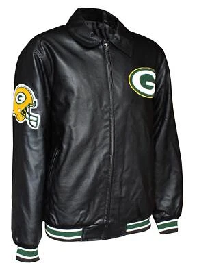 Chaqueta de cuero sintético para hombre Green Bay Packers Foto 1 de 3