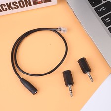RJ9 to 3.5mm 2.5mm Plug Cable Adapter Connector For Telephone Headset Earphone