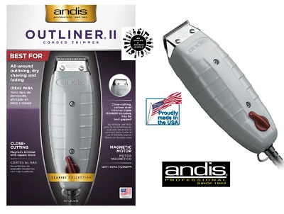 Andis Barber Hairstylist Professional Outliner II 2 Trimmer/Clipper Square Blade - Image 1 of 4