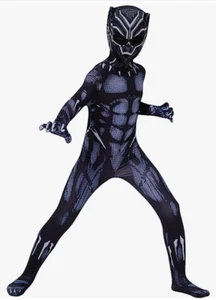 Body Supereroe Pantera Nera Bambini Supereroe Dressup Costume XS Età 3-4 anni - Foto 1 di 10