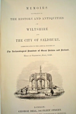 Memoirs Illustrative of the History and Antiquities of Wiltshire Salisbury - Image 1 of 4
