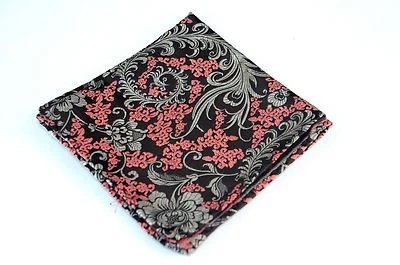 Lord R Colton Masterworks Pocket Square - Kyoto Burgundy Floral Silk - $75 New - Image 1 of 3