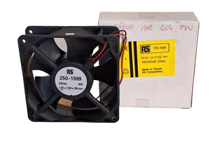 RS 250-1599 Axial Box Fan 24 Vdc 120 x 120 x 38mm 4 Watt - Picture 1 of 5