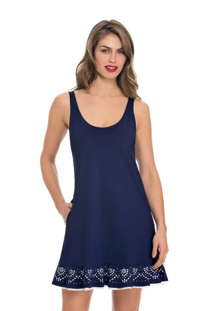 Vestido de encubrimiento Profile by GOTTEX azul marino encantado para mujer nuevo con etiquetas Foto 1 de 4