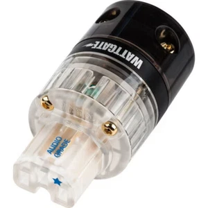 CLEARANCE-Wattgate 350 AU evo Clear Gold Plated Audio Grade IEC Power Connector - Picture 1 of 5