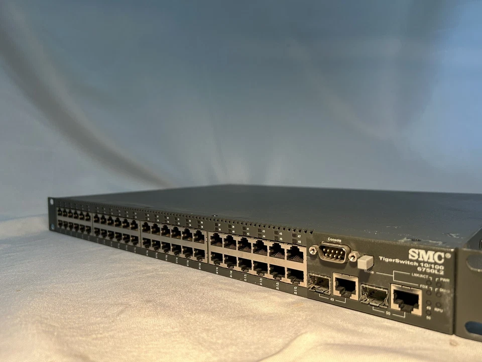 SMC SMC6750L2 TigerSwitch 48-Port Managed Ethernet Switch Powers On - Image 1 of 4