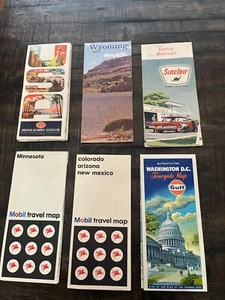 Mobil/ Gulf Vintage Fuel Related Road Maps - Picture 1 of 1