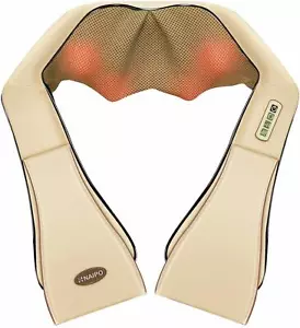 Naipo Neck and Shoulder Shiatsu 3D Massager with Heat - Beige - Picture 1 of 9