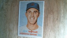 1957 Topps baseball card # 386 Lyle Luttrell EXNM